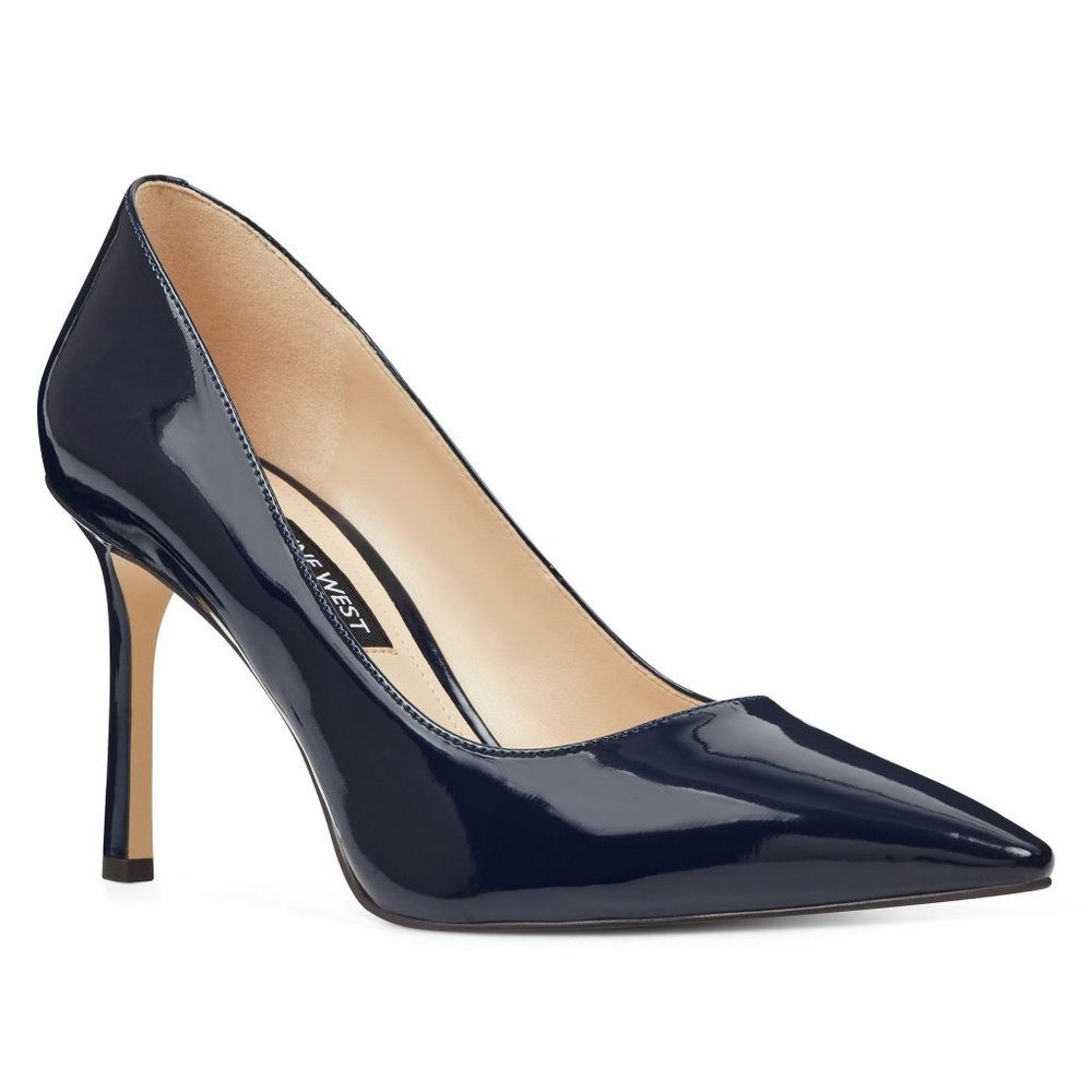 Nine West Emmala 3 women’s pointy toe pumps heels Navy 8 M -fits 7.5 *NEW IN BOX